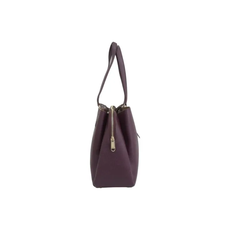 Furla Leather Tote Bag Shopping Bag Handbag Shoulder Bags Women's Burgundy-3