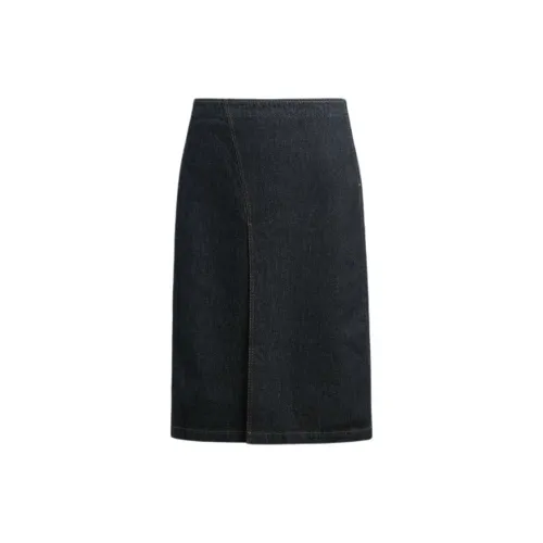 ZARA Denim Long Skirts Women's Black