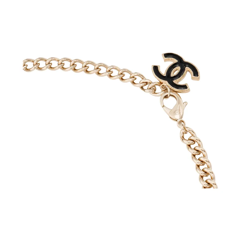 CHANEL 2022 Logo charm Chain link Belt-3