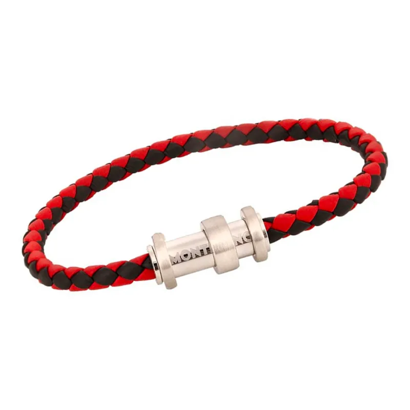 MONTBLANC Leather Bracelets Men's Red Black-2
