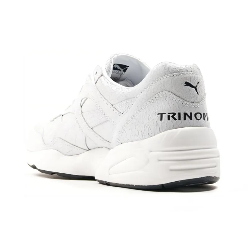PUMA R698 Trinomic Crckl Wear-Resistant Slip-Resistant Low-Top Casual Shoes Men's White-4