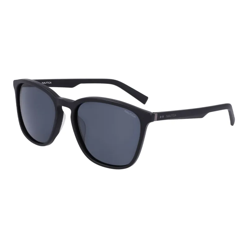 NAUTICA Plate Frame Irregular Shape Sunglasses Men's Black-0