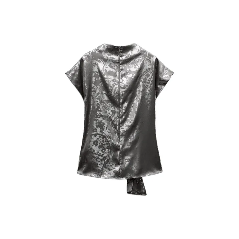 ZARA T-Shirts Women's Silver-1