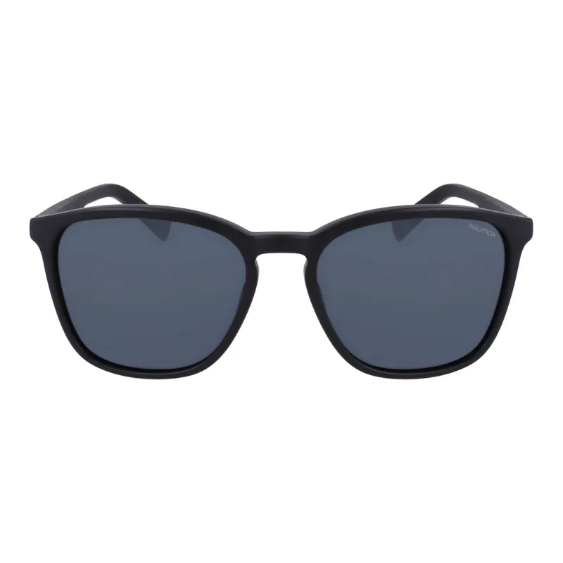 NAUTICA Plate Frame Irregular Shape Sunglasses Men's Black-1