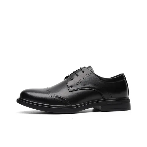 GZZ Dress Shoes Men Low Top Black