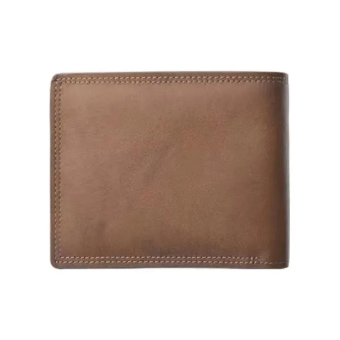 Hush Puppies Cow Leather Wallet Regular Men's Brown/Gray-2
