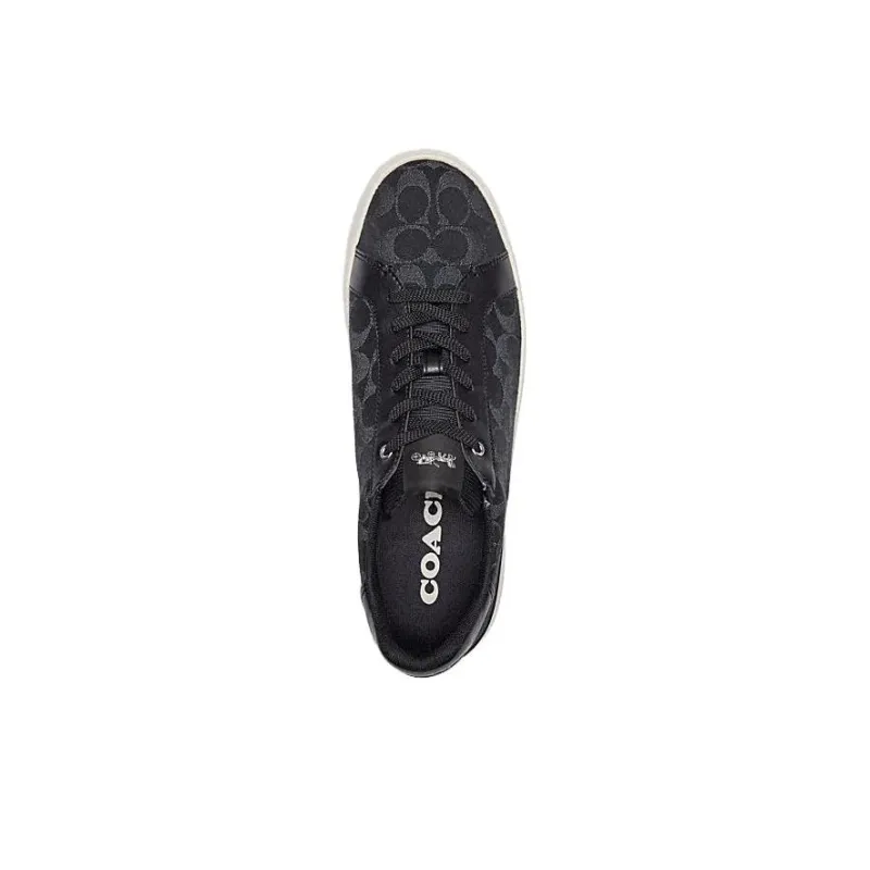 COACH Clip Low Top Skateboard Shoes Men's Black-3