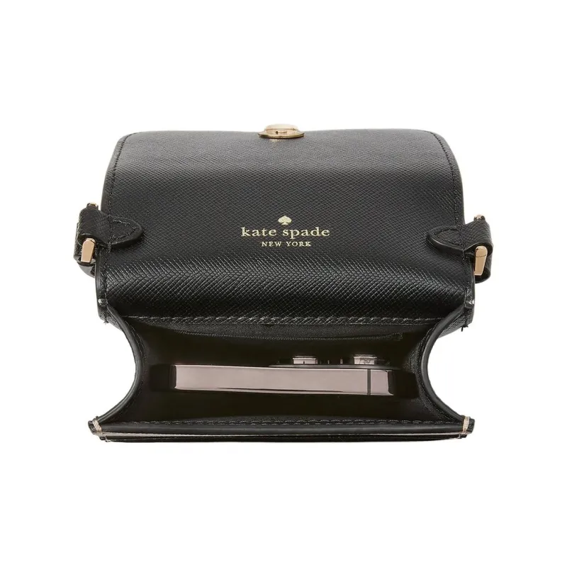 Kate Spade Saffiano Leather Cell Phone Pouch, Shoulder Bag, Crossbody Bag Unisex More Roasting Hazelnut-4