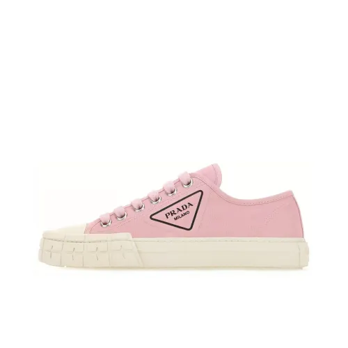 PRADA WHEEL Canvas Shoes Women's Low-Top Pink