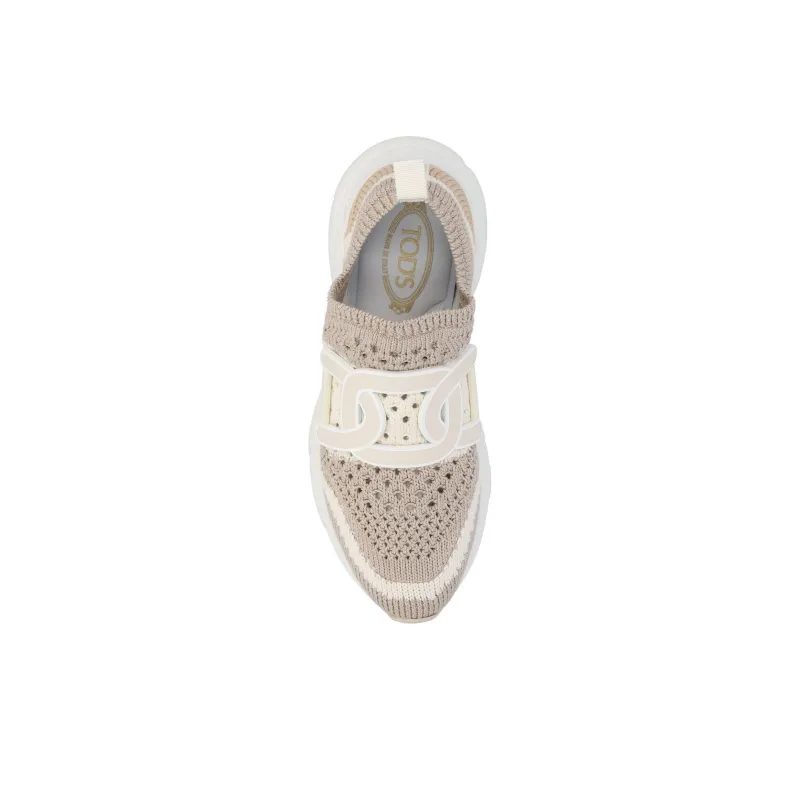 TOD'S Logo Patch Knit Slip On Sneakers Women's-4
