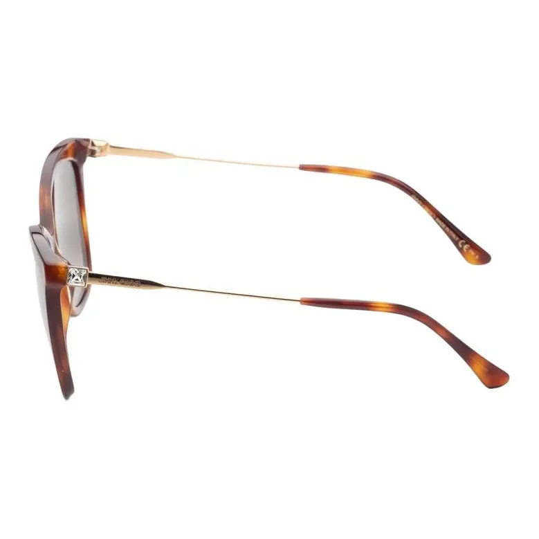 Jimmy Choo Plastic Irregular Shape Sunglasses Women's Tortoiseshell-1