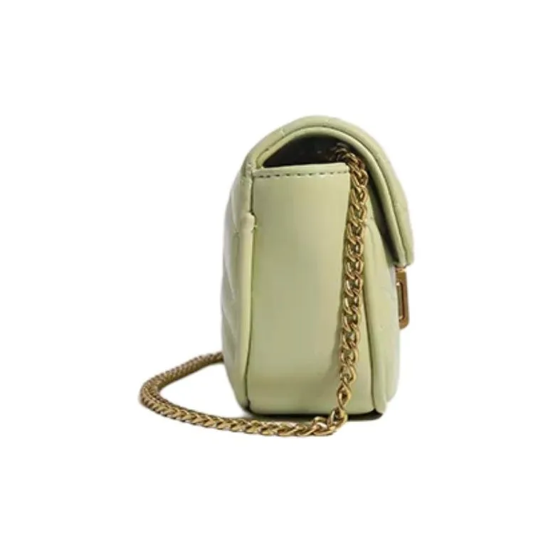 NOMK PU Chain Bag Small Square Bag Shoulder Bag Crossbody Bag Regular Women's Green-2