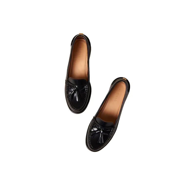 ALOHAS Loafers 2.5cm Women's Black-4