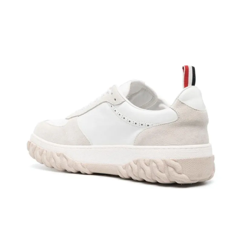 THOM BROWNE Letterman Panelled Low-Top Sneakers-3