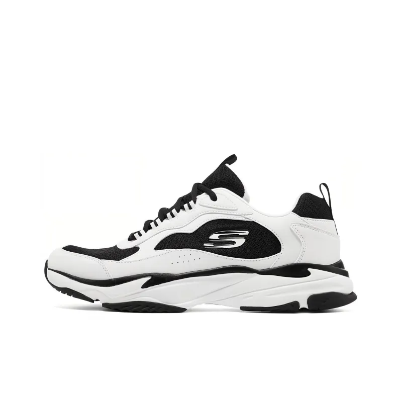 Skechers Lifestyle Arizin Cushioning Anti Slip Wear Resistant Breathability Low Top Casual Shoes Men's Black White-0