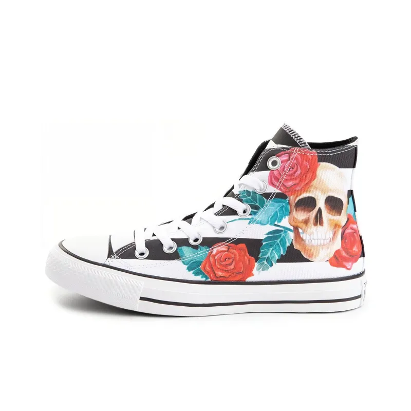 Converse Chuck Taylor All Star High 'Skull Roses'-0