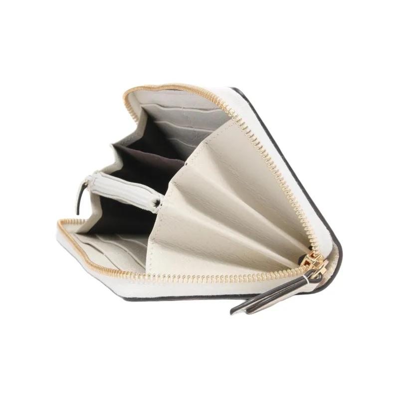GUCCI GG Marmont Grained Leather Wallet Women's Cream White Multicolor-2