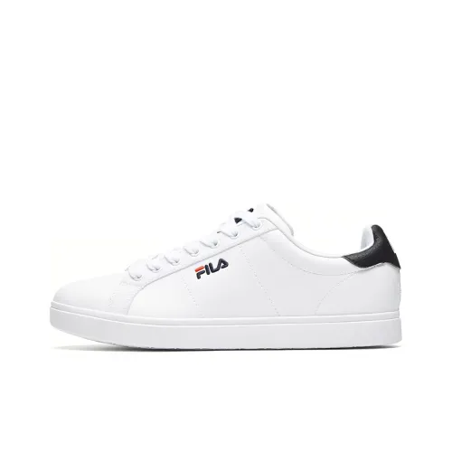 FILA FUSION Carve Skateboard Shoes Men Low-Top White/Black