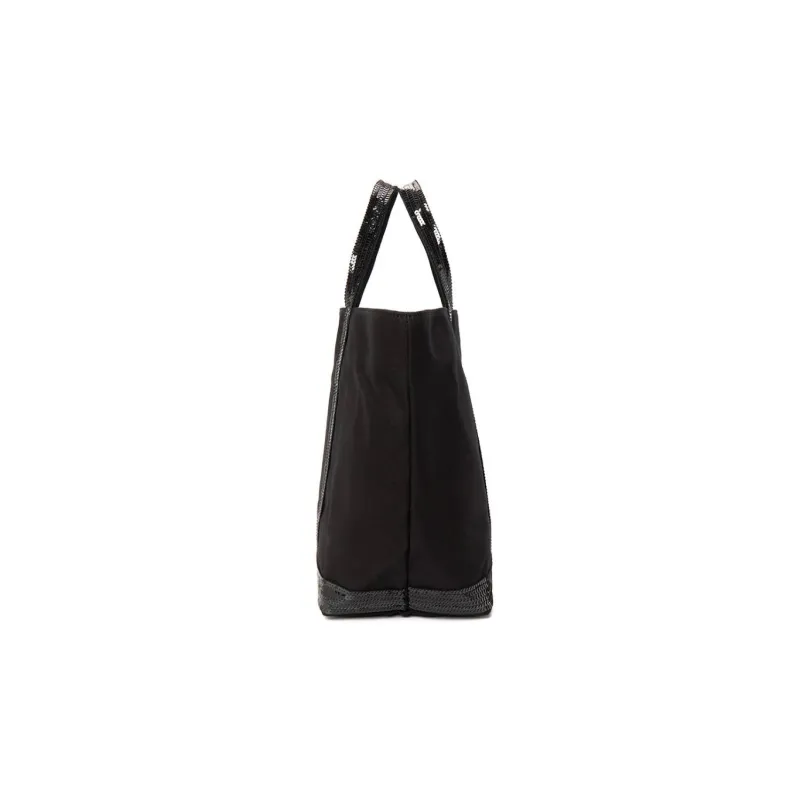 Vanessa Bruno Cotton Tote Bag, Shopping Bag, Handbag Medium Size Women's Black-4