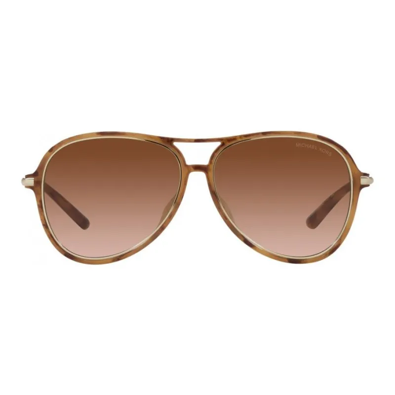 MICHAEL KORS Plastic Aviator Sunglasses Women's Brown-1