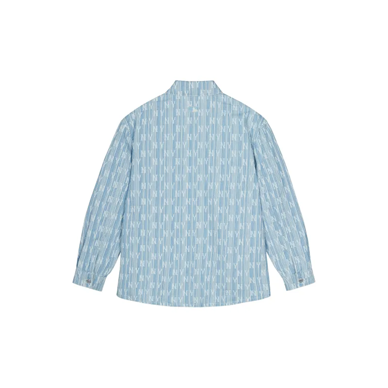 MLB SS24 Denim Jacket Spring And Autumn Unisex Light Blue-1