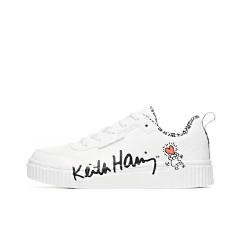 KH LIANMING x Anta Life Collection Slip Resistant Lightweight Coverage Low Top Skateboard Shoes Men's White Black