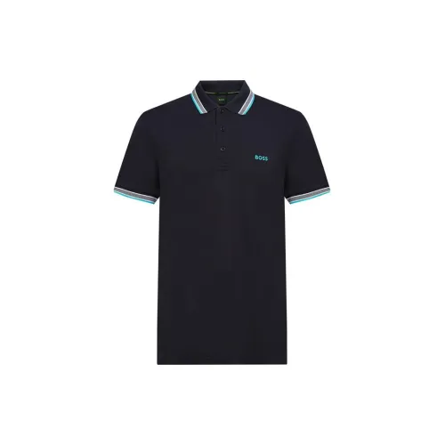 HUGO BOSS Polo Shirts Men Dark Blue