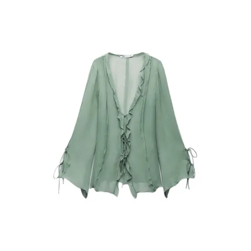 ZARA Shirts Women's Lake Green