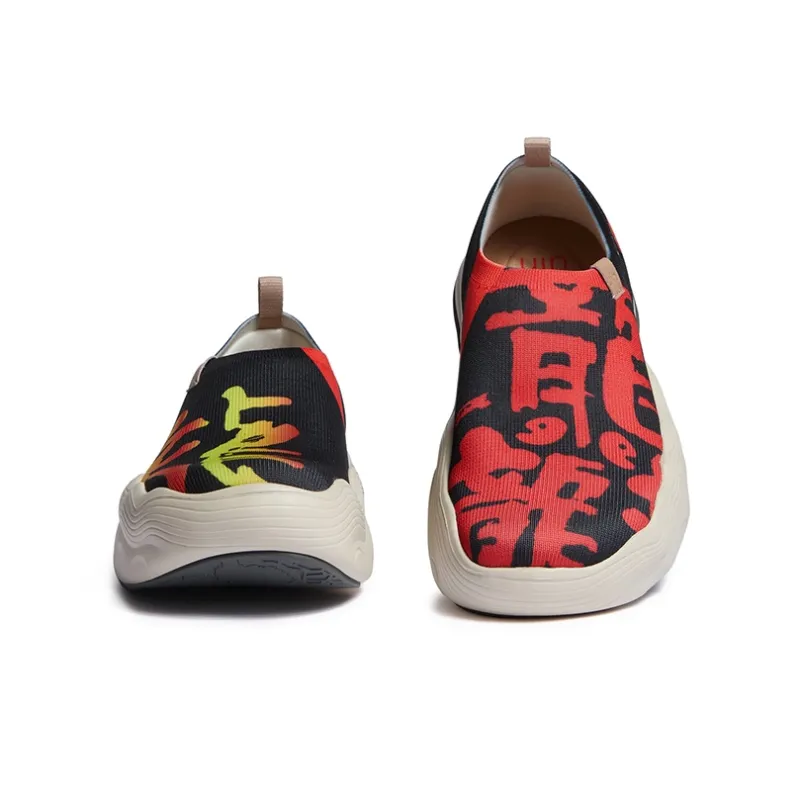 U.IN Painted Travel Shoes Year Of The Dragon TT Low-Top Casual Shoes Men's-8