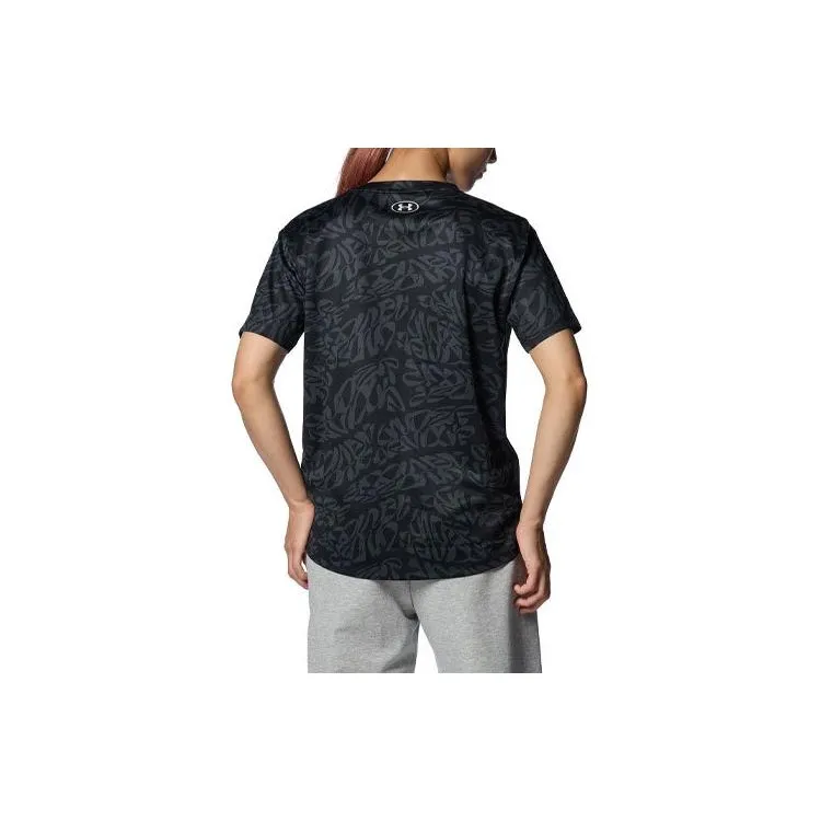 Under Armour Tech Drop Shoulder Sleeve T Shirt Women's Black-1