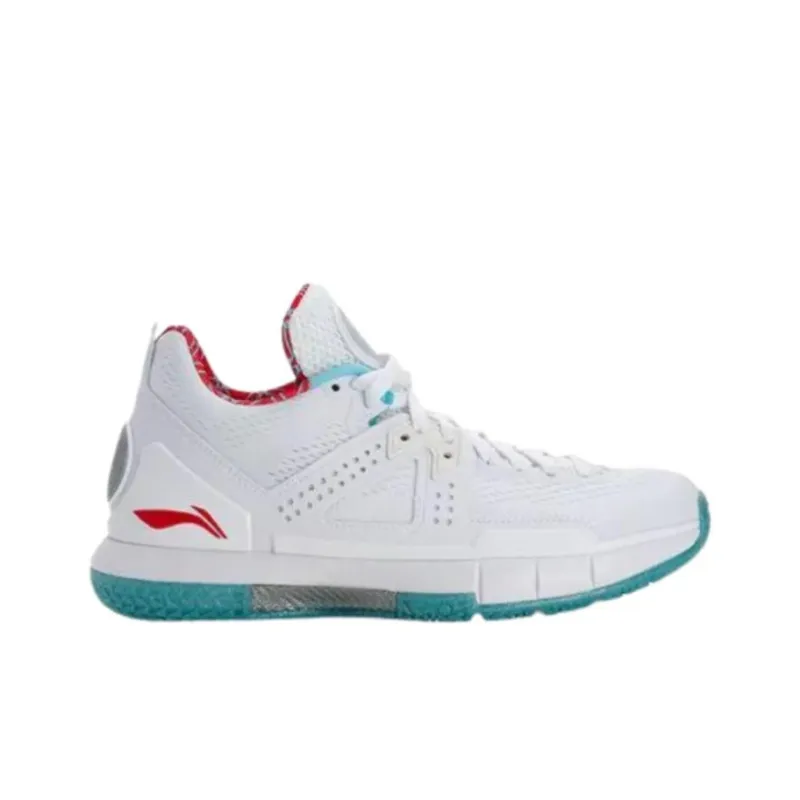 LiNing Way Of Wade 5 Low Top Basketball Shoes Men's White Blue-1