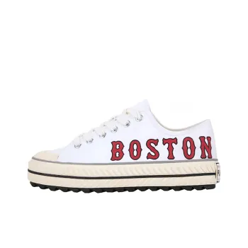 MLB Playball New Chunky La Dodgers Slip Resistant, Abrasion Resistant, Lightweight Low Top Canvas Shoes Unisex White