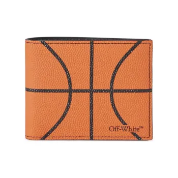 OFF WHITE Basketball Classic Bifold Wallet Orange