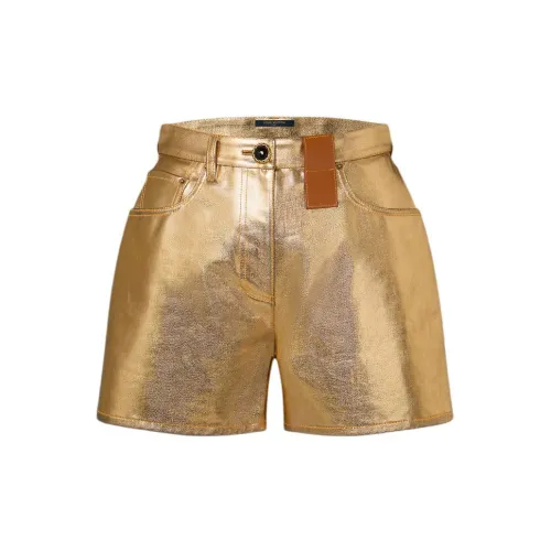 LOUIS VUITTON Denim Shorts Women's Gold