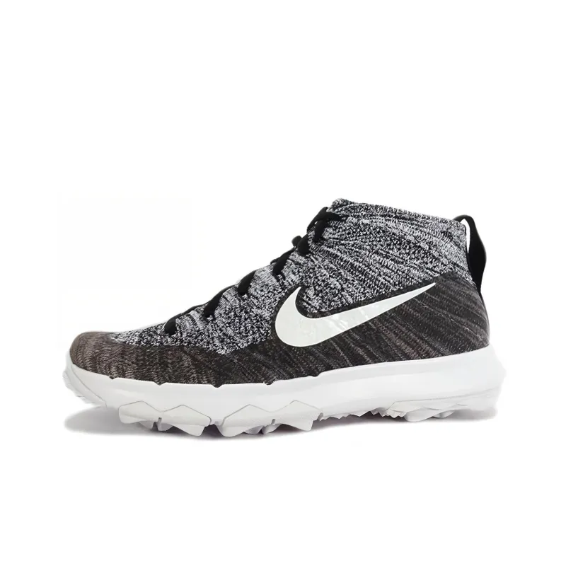 Nike Flyknit Chukka Spikless Golf Shoes 'Black White' Women's-0