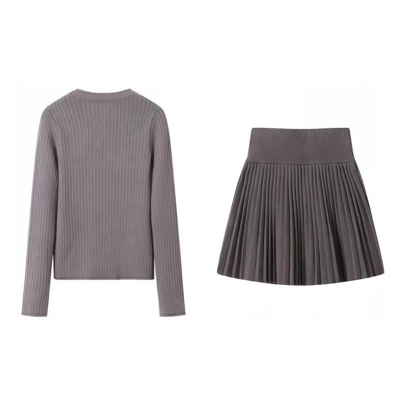 ANDREA MARTIN Skirt Set Women's Gray-1