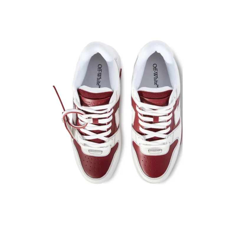 OFF WHITE Out Of Office Ooo Low Tops Brick Red White-4