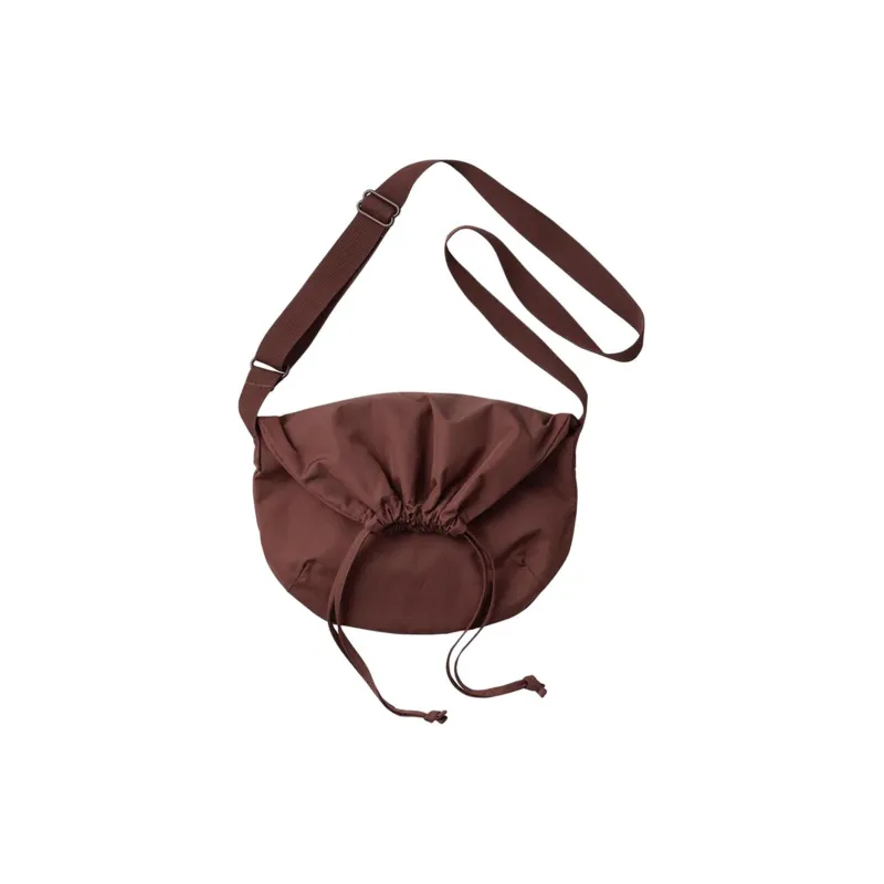 UNIQLO Cotton With Polyester Crossbody Bag, Shoulder Bag Regular Unisex Light Beige/Black/Green/Burgundy-4