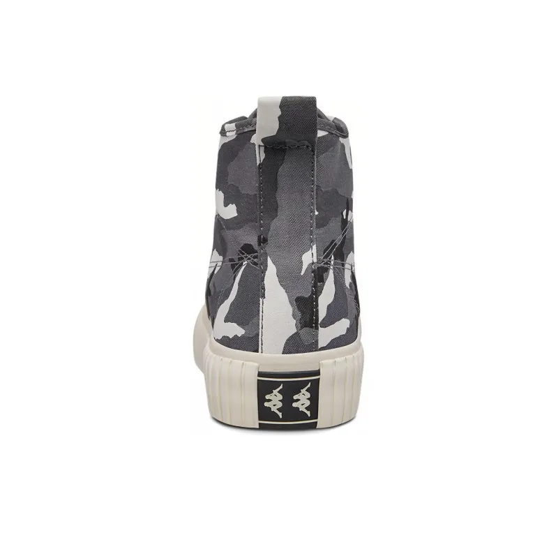 Kappa Anti-Slip Wear-Resistant High-Top Canvas Shoes Unisex Camouflage Blue-3