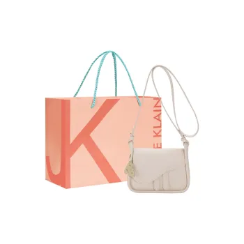JANE KLAIN PU Saddle Bag Shoulder Bag Crossbody Bag Small Size Women's White/Green/White & Brown/Black