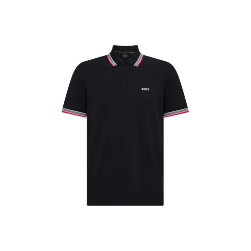 HUGO BOSS Polo Shirts Men Black