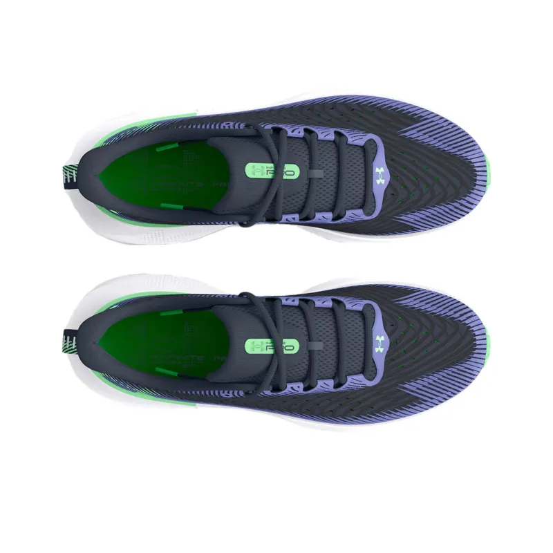 Under Armour Cushioning Wear Resistant Low Top Running Shoes Men's Purple White-3