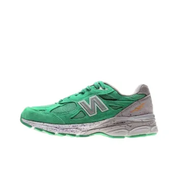New Balance NB 990 V3 Abrasion Resistant Breathable Low Top Running Shoes Women's Green Gray