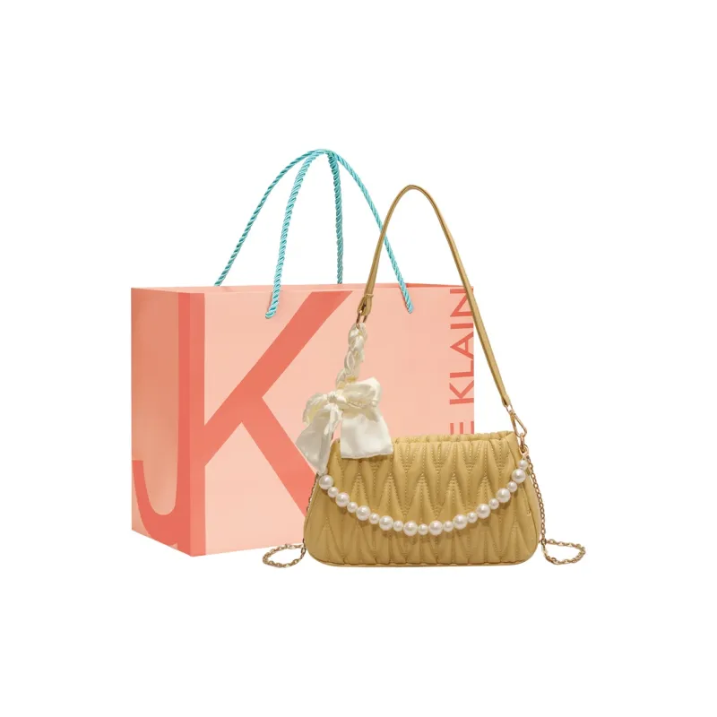 JANE KLAIN PU Handbag Shoulder Bag Crossbody Bag Small Size Women's Ecru/Yellow/Kiwi Green-0