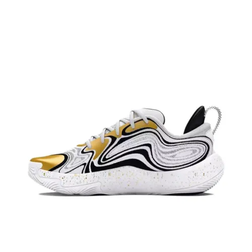 Under Armour Spawn 6 Basketball Shoes Unisex Low-Top White/Yellow