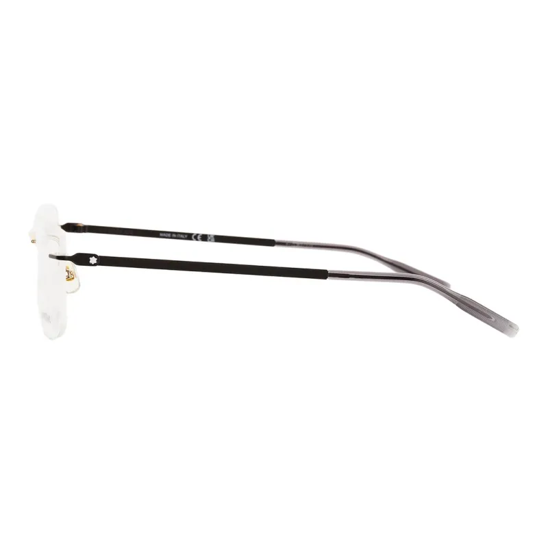 MONTBLANC Metal Rectangular Eyeglass Frames Men's Black-2