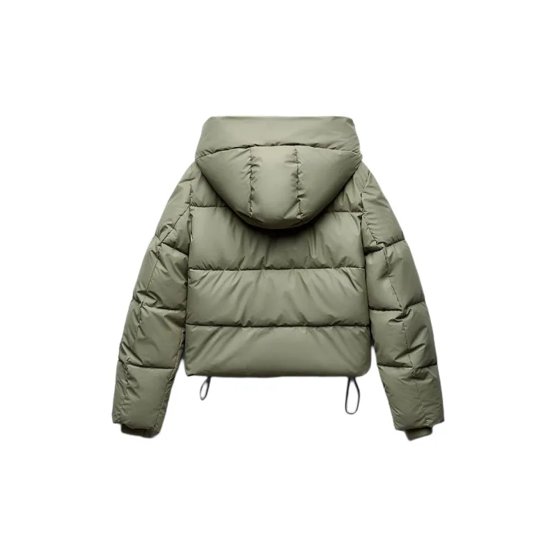 ZARA Puffer Jacket Women's Light Green-1