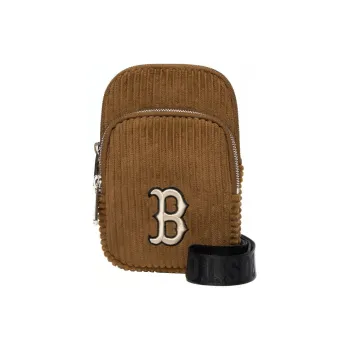 MLB Corduroy Cell Phone Pouch Shoulder Bag Crossbody Bag Regular Unisex Dark Brown