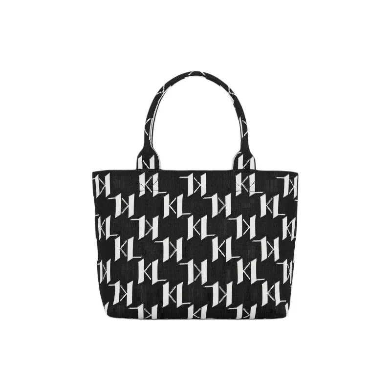 Karl Lagerfeld Medium K/Monogram Knitted Tote Bag-1