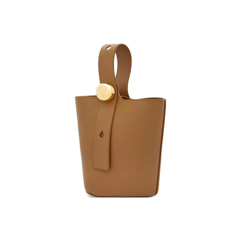 LOEWE Soft Cow Leather Bucket Bag, Shoulder Bag, Crossbody Bag, Handbag Mini Women's Brown-1